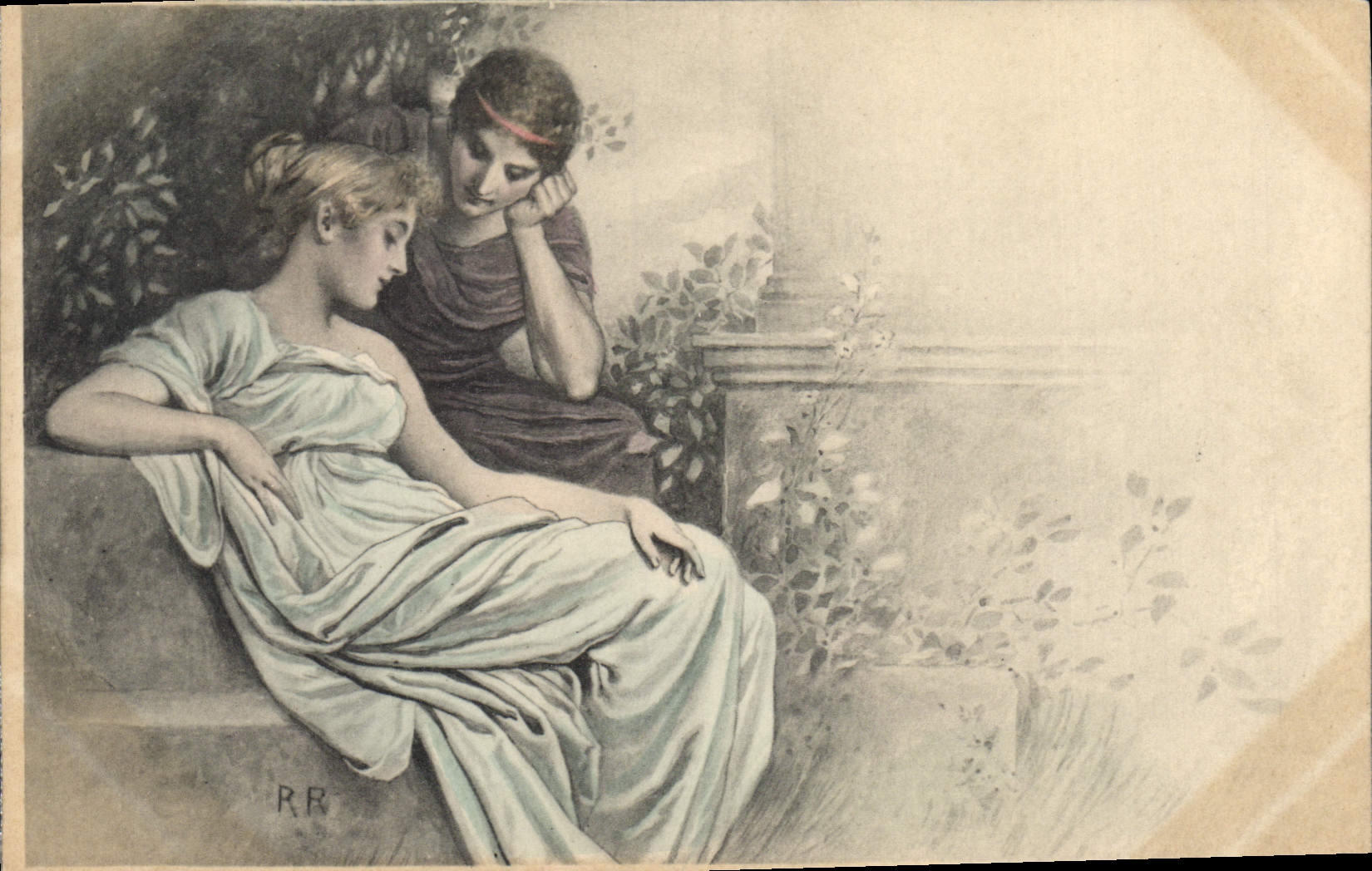 CPA Fantaisie Illustrateur Femmes