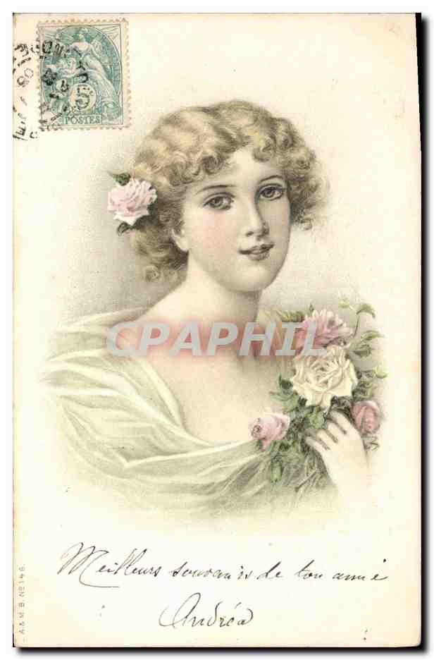 CPA Fantaisie Illustrateur Femme