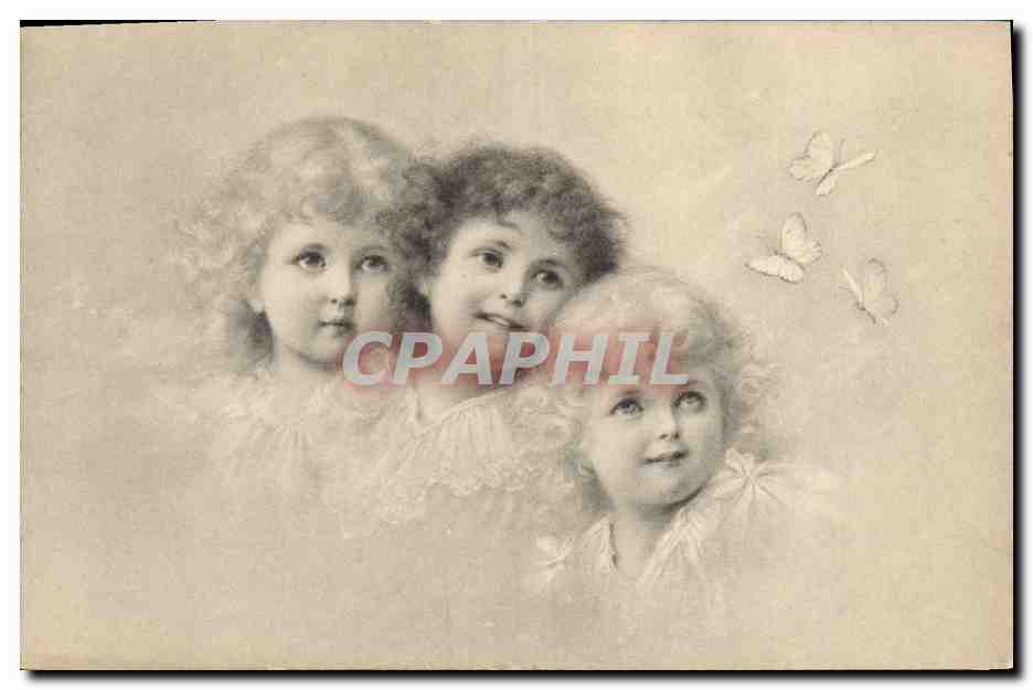 CPA Fantaisie Illustrateur Enfants Papillons
