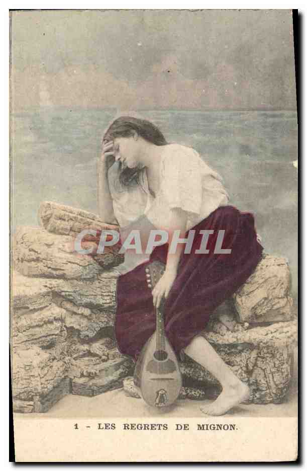 CPA Femme Les regrets du Mignon 