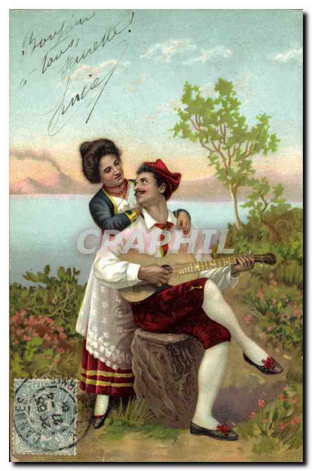 CPA Femme Homme 