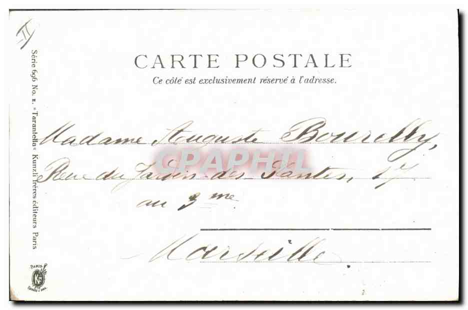 CPA Femme Homme  — Rückseite