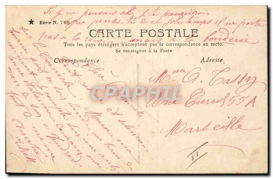 CPA Femme Aubade a la lune  — Rückseite