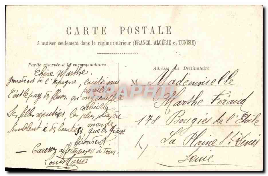 CPA Les plus beaux yeux de Grenade Femme  — Rückseite