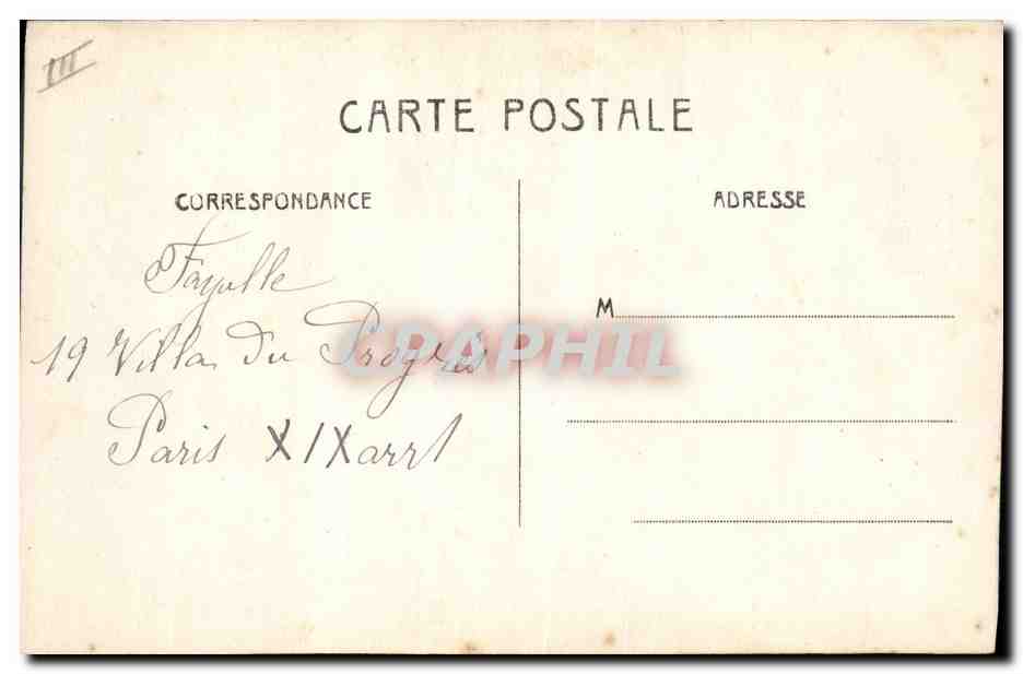 CPA Militaria Fayolle  — Verso