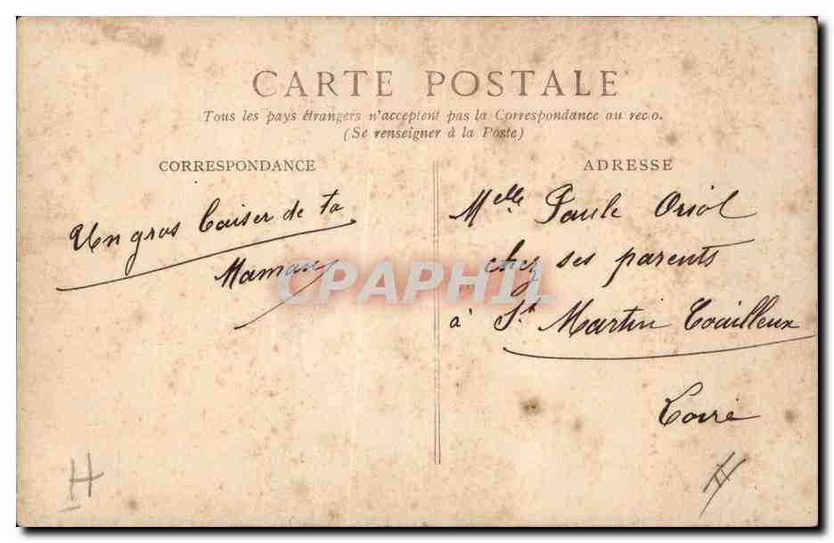 CPA Militaria SM Albert 1er  — Rückseite