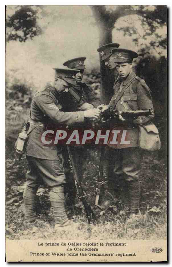 CPA Militaria Le prince de Galles rejoint le regiment de Grenadiers 