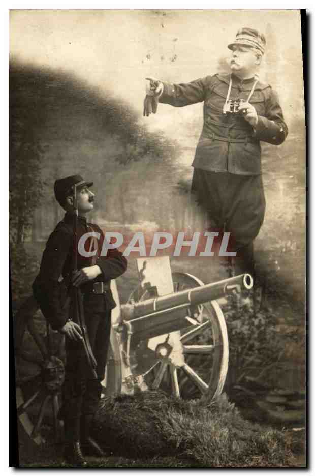 CPA Militaria Soldat Canon 