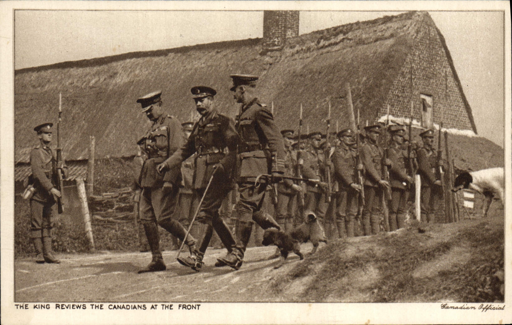 CPA Militaria The king reviews the Canadians at the front 