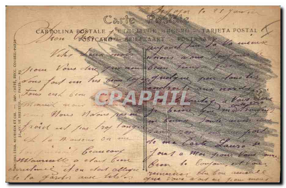CPA Militaria Clemenceau 1er poilu de France  — Rückseite