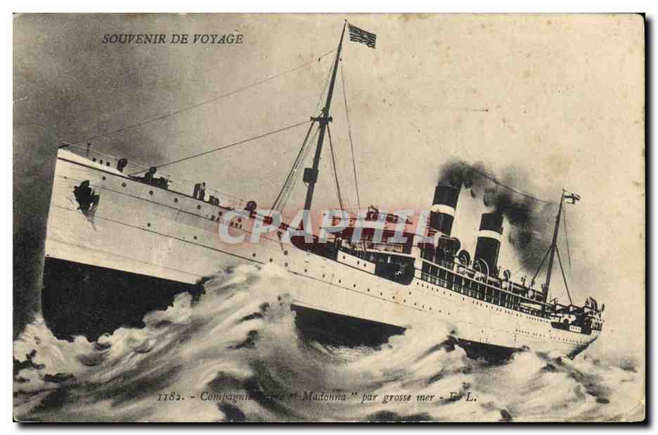 Compagnie Italo-Americaine "Madonna" — par grosse mer — Éd. L.