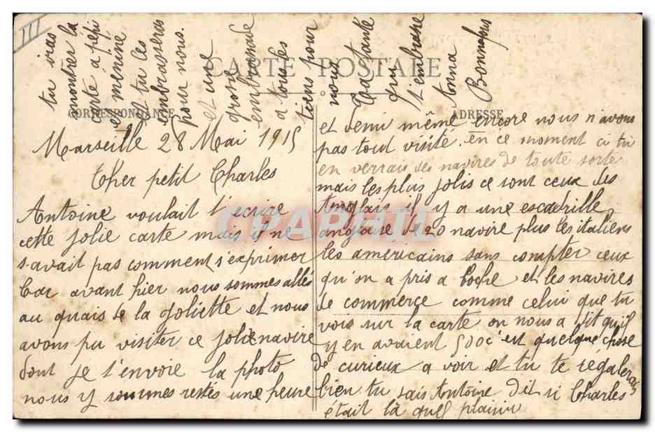 Compagnie Italo-Americaine "Madonna" — par grosse mer — Éd. L. — Achterkant