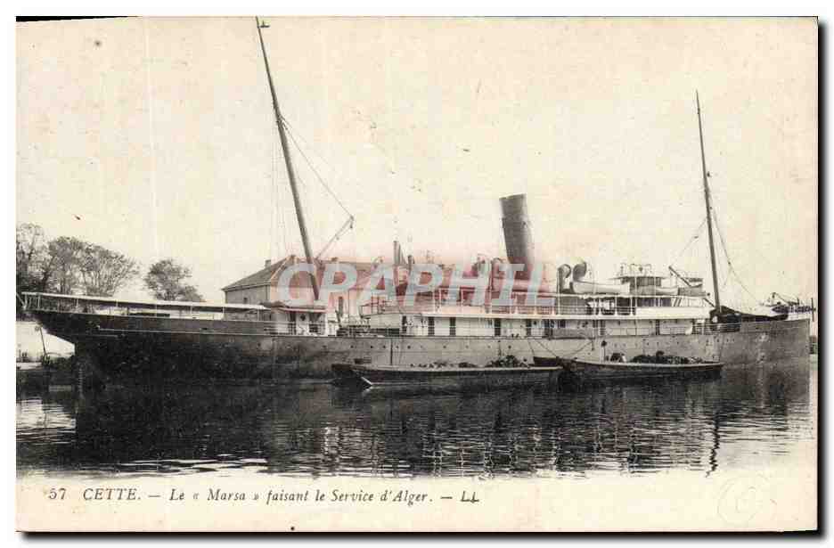 CETTE — De « Marsa » in dienst naar Alger — LL