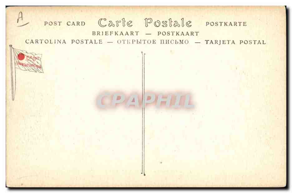 Paquebot-poste « MARECHAL BUGEAUD » — Compagnie Générale Transatlantique — Services Postaux de la Méditerranée — Achterkant