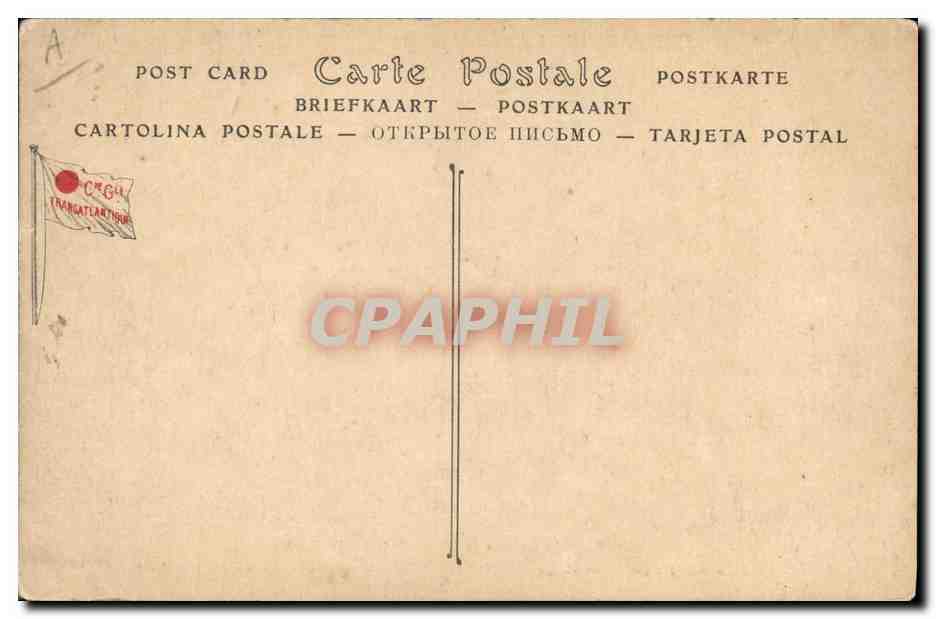Paquebot-poste MARECHAL BUGEAUD — Compagnie Générale Transatlantique — ND Phot. — Verso
