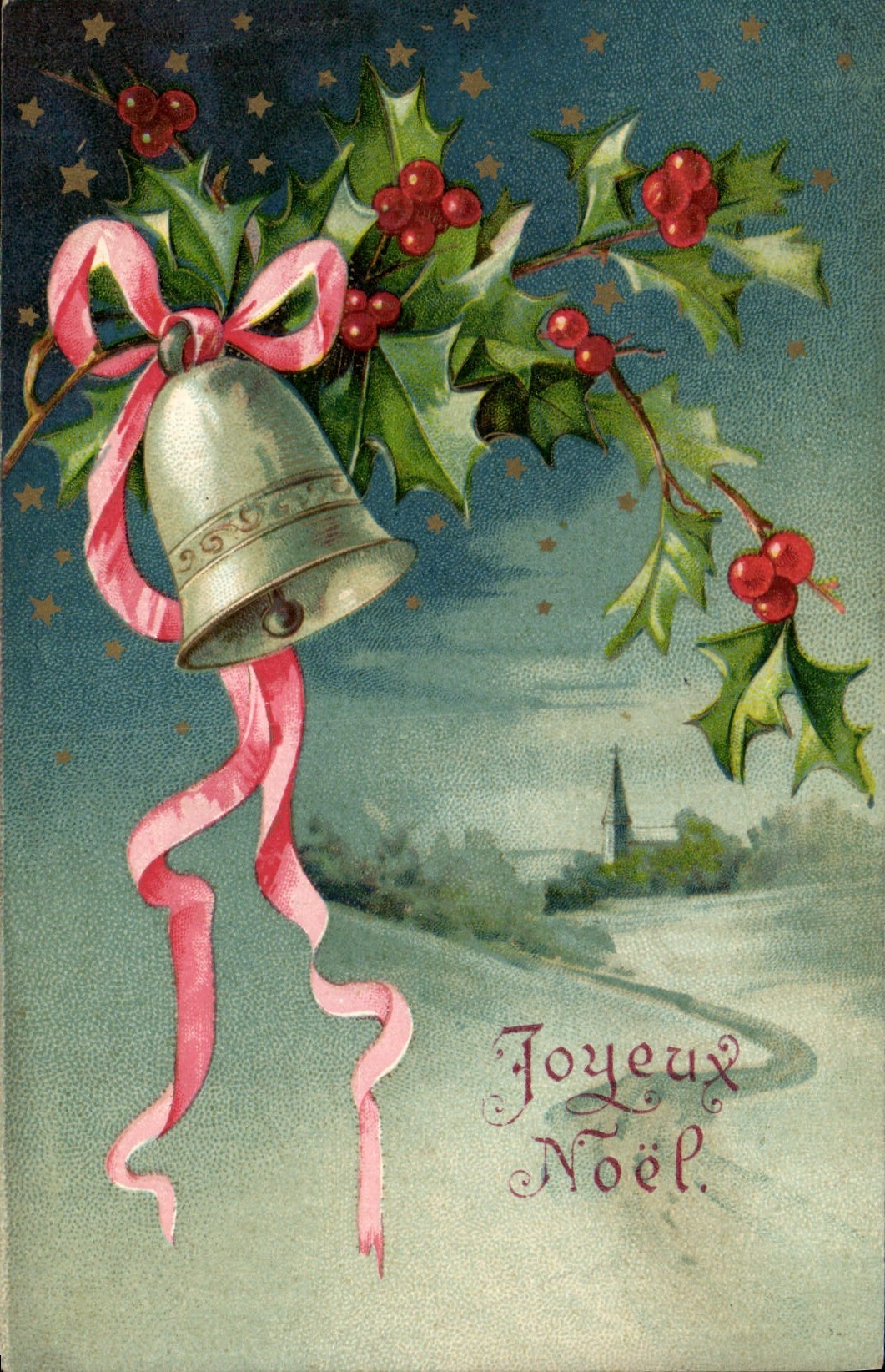 CPA Cloche Noel 