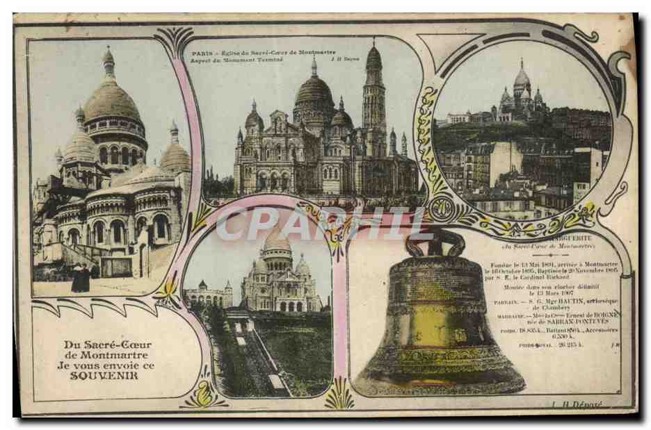 Paris - Église du Sacré-Cœur de Montmartre — Aspect du Monument Terminé — J. H. Bayon — N° 215