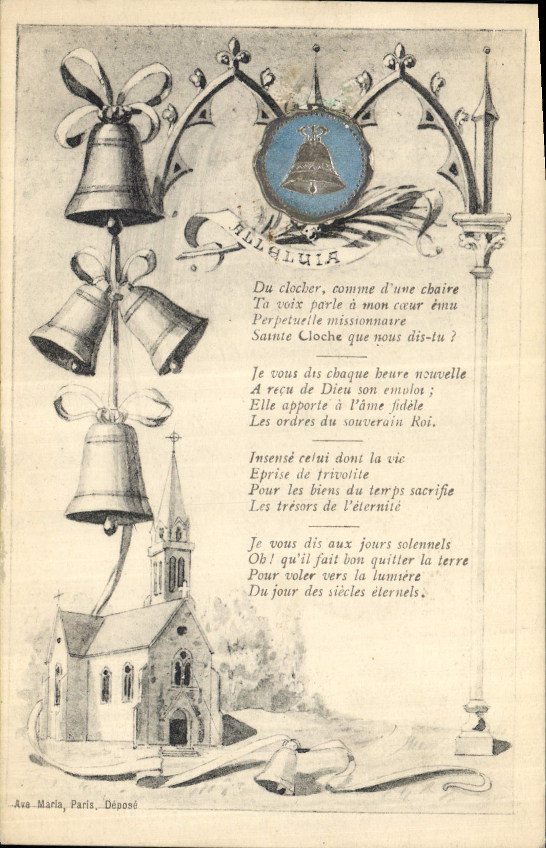 CPA Cloche Clocher 