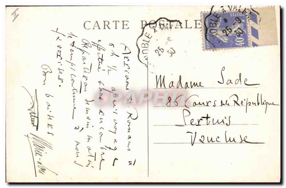 CPA Cloche Romans sur Isere Jacquemart  — Verso