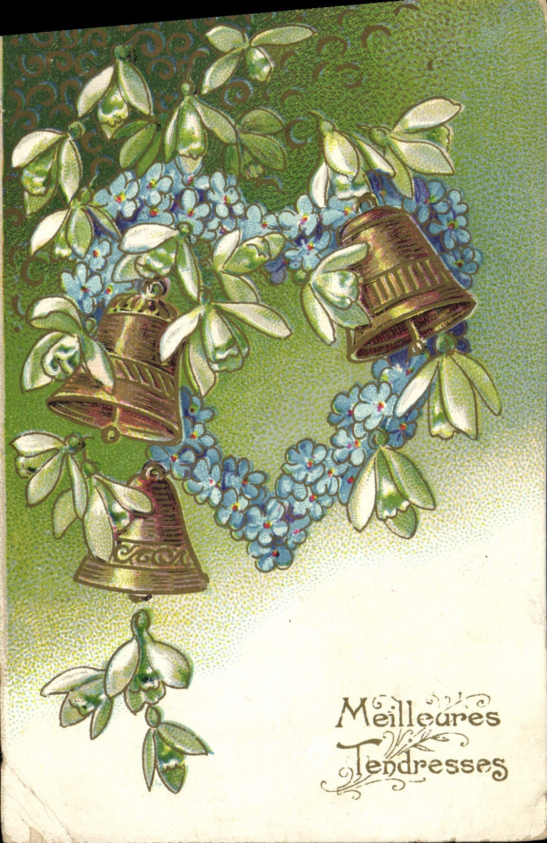 CPA Cloche Fleurs 