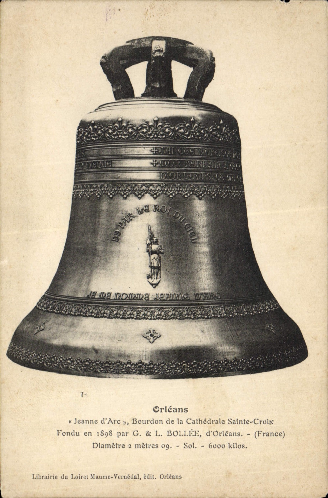 CPA Cloche Orleans Jeanne d'Arc Bourdon de la cathedrale Sainte Croix 