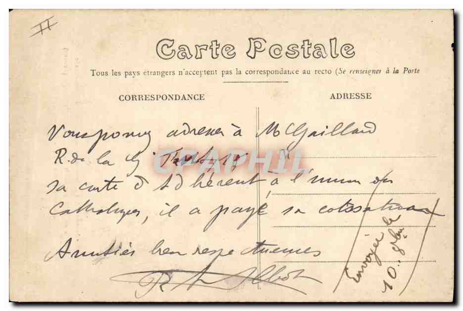 CPA Cloche Orleans Jeanne d'Arc Bourdon de la cathedrale Sainte Croix  — Verso