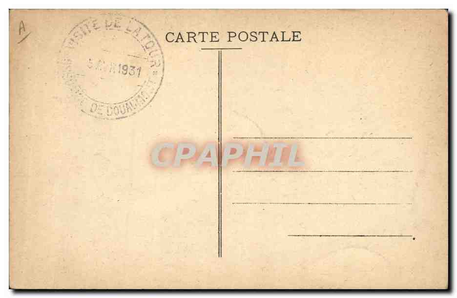 CPA Cloche Le Bourdon Verdun Tour de l'ossuaire de Douaumont Louise Anne Charlotte  — Verso