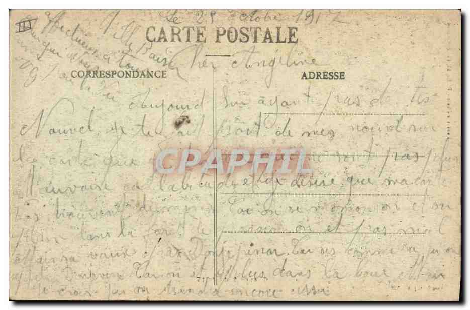 Ruines de l'Église de Blémérey — Environs de Lunéville — Guerre 1914-1917 — Reverso