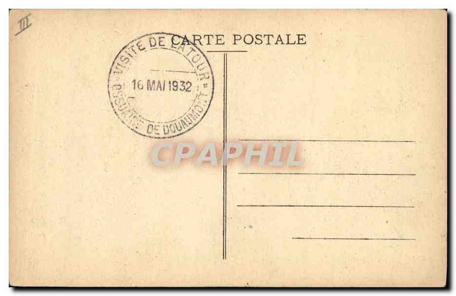 CPA Cloche Le Bourdon Verdun Tour de l'ossuaire de Douaumont Louise Anne Charlotte  — Verso