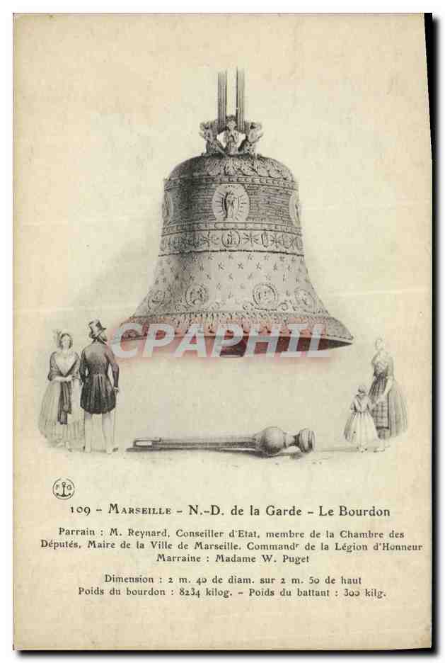 CPA Cloche Marseille ND de la Garde Le Bourdon 