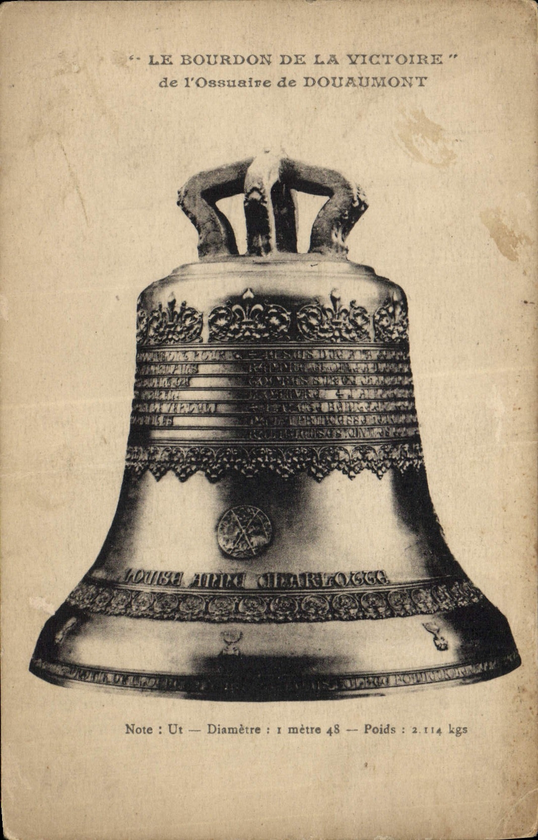 CPA Cloche Le bourdon de la victoire de l'ossuaire de Douaumont 