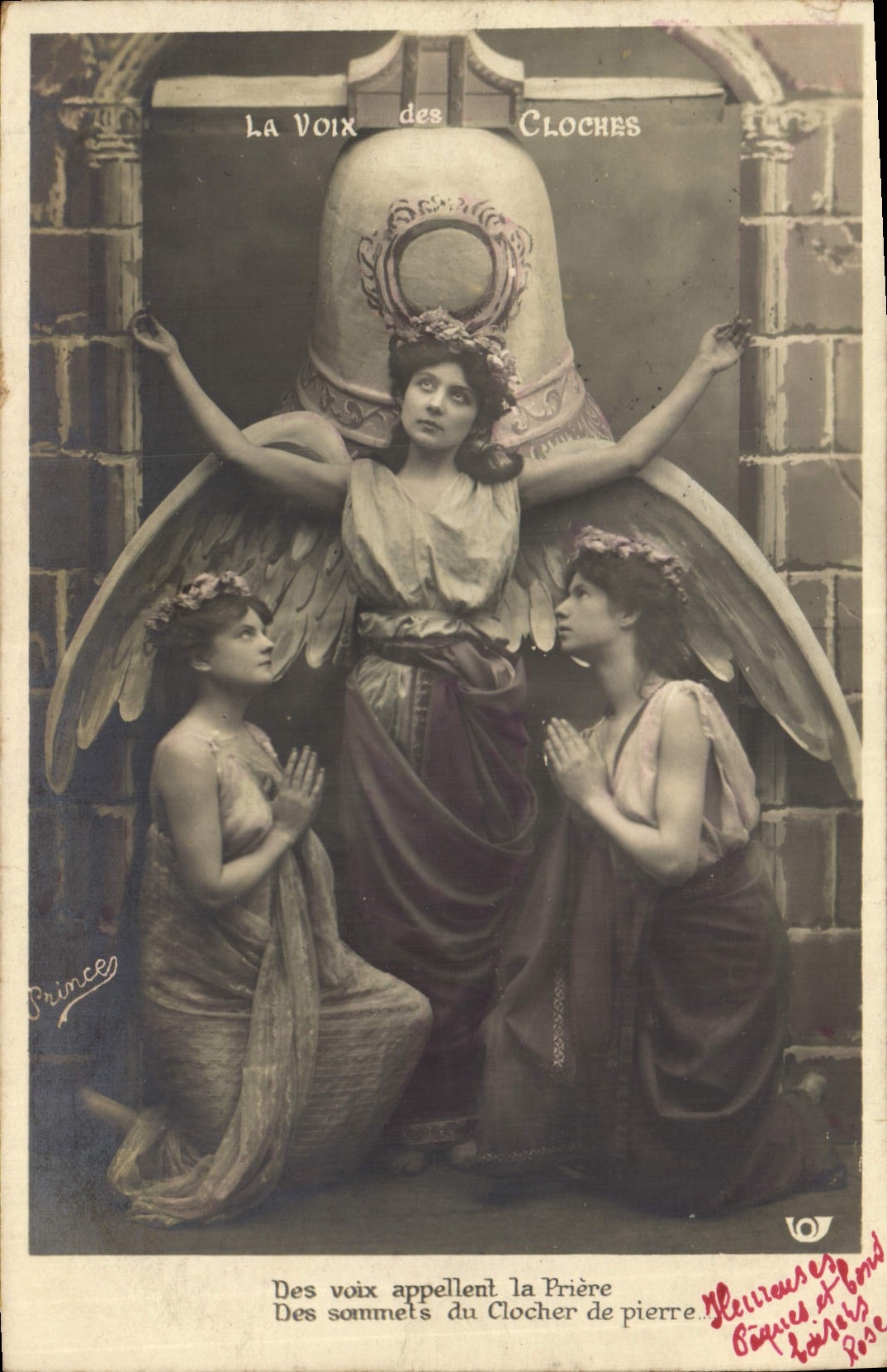 CPA Cloche La voix des cloches Ange 