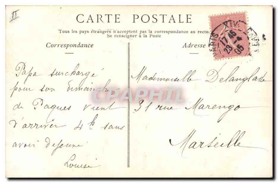 CPA Cloche Enfant Joyeux retour  — Rückseite
