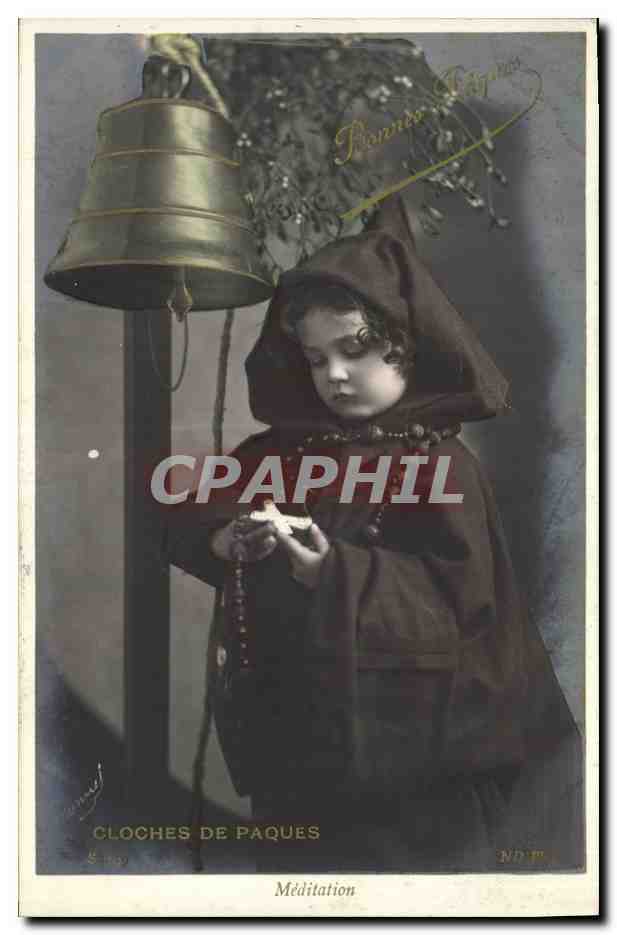 CPA Cloche Enfant Cloches de Paques 