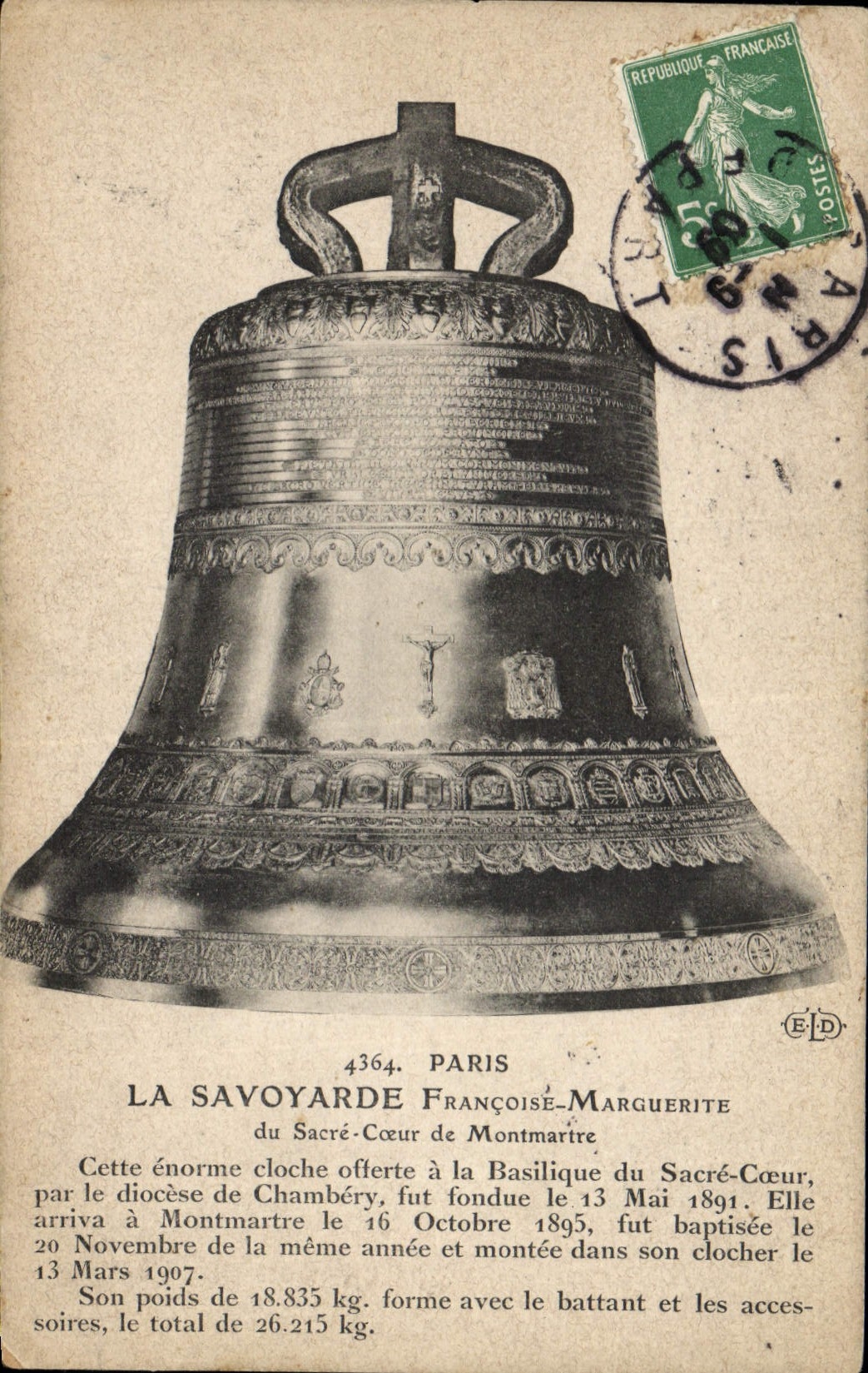 La Savoyarde — Cloche du Sacré-Cœur de Montmartre — Paris, n°4364