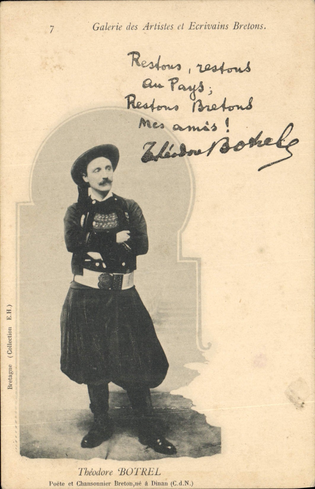 CPA Folklore Theodore Botrel Poete et chansonnier breton a Dinan 