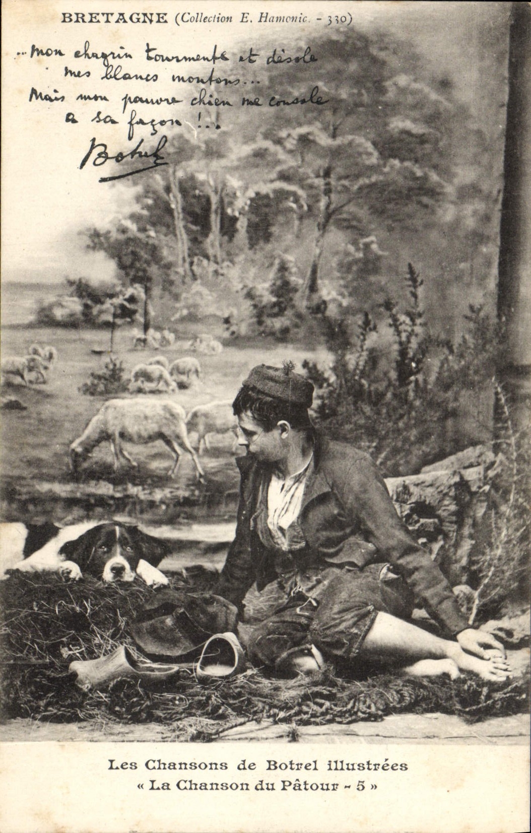 CPA Folklore Botrel Les chansons de Botrel illustrees La chanson du patour Chien 