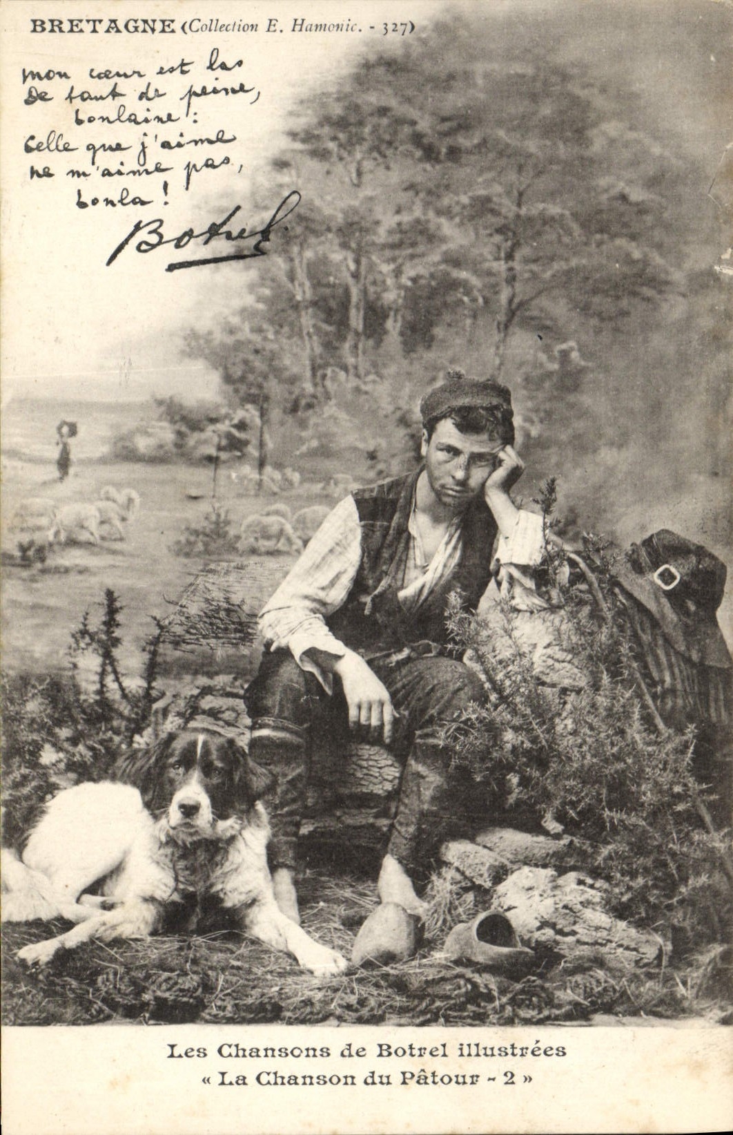CPA Folklore Botrel Les chansons de Botrel illustrees La chanson du patour Chien 