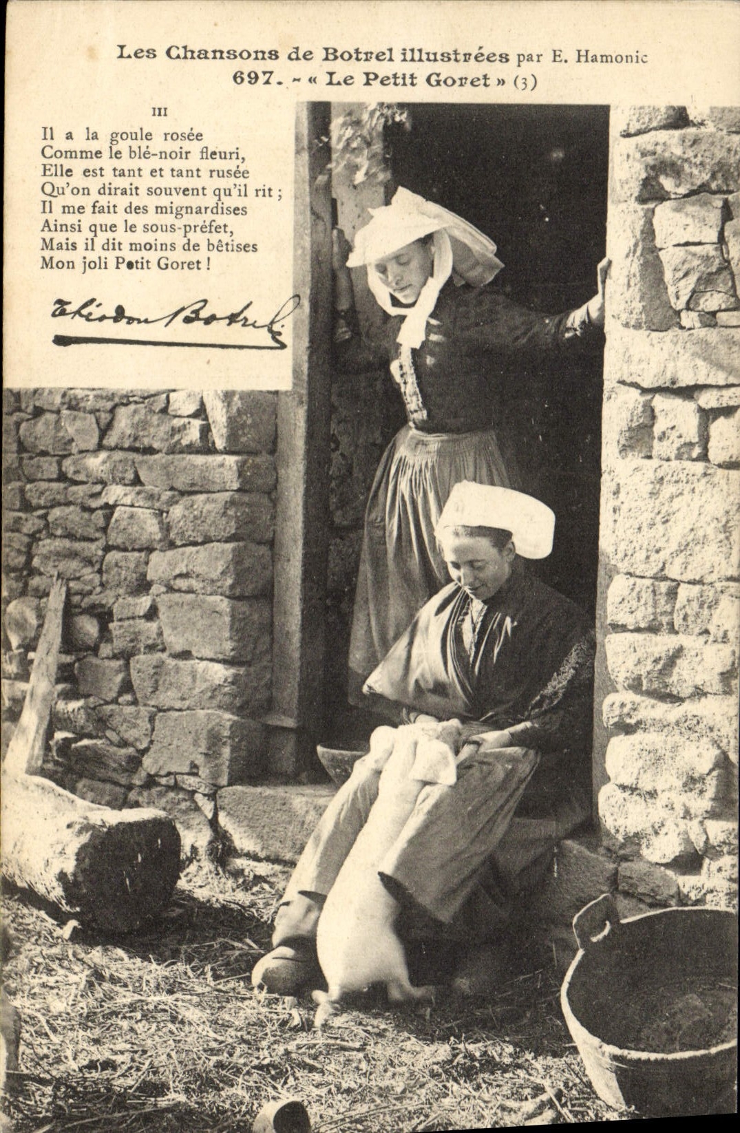 CPA Folklore Botrel Les chansons de Botrel illustrees Le Petit doigt 