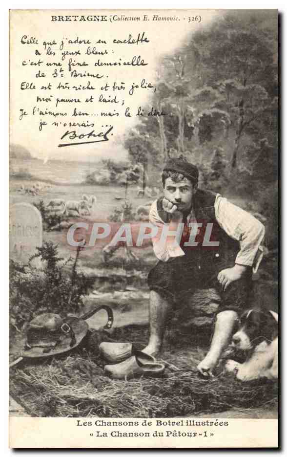 CPA Folklore Botrel Les chansons de Botrel illustrees La chanson du patour Chien 
