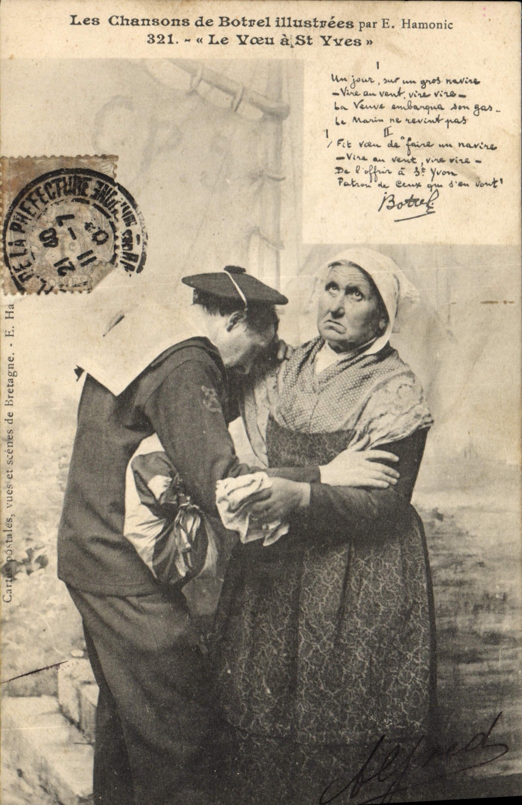 CPA Folklore Botrel Les chansons de Botrel illustrees Le voeu a St Yves 