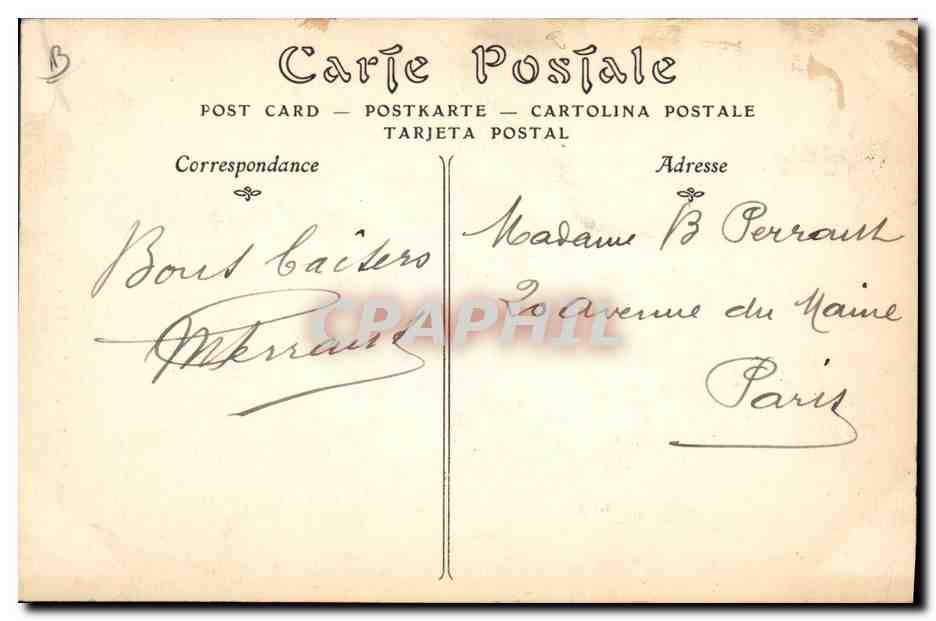 CPA Folklore Lits clos Un lit a double etage  — Verso