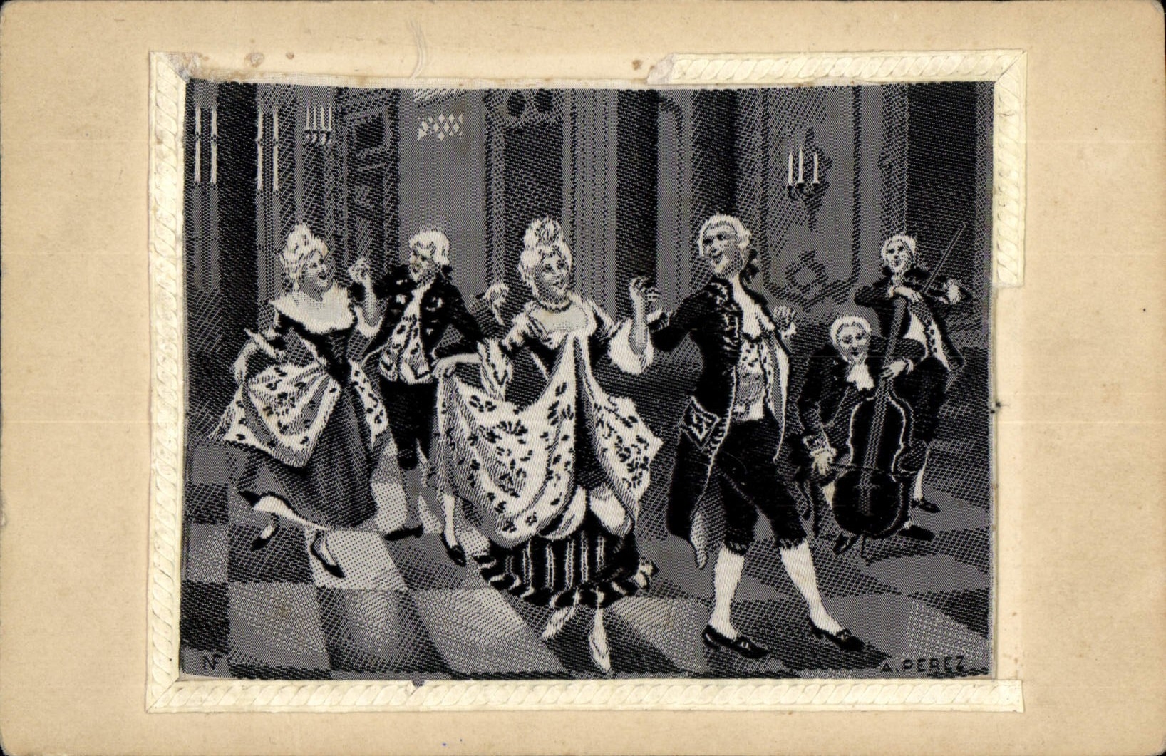 Danse de noblesse — intérieur richement décoré — A. Perez