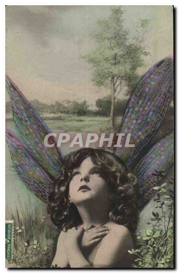 Fee — Kind mit farbigen Flügeln — Verlag: Réunion Française, Nr. 308891