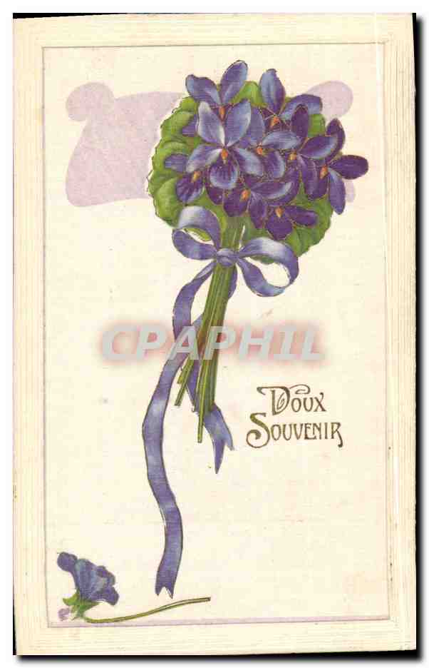 Bouquet de violettes — Doux Souvenir — éditeur non visible