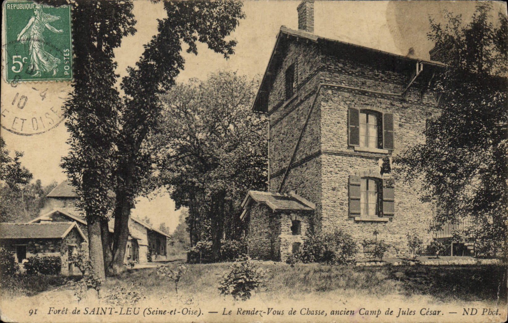CPA Chasse Foret de Saint Leu le rendez vous de chasse ancien camp de Jules Cesar