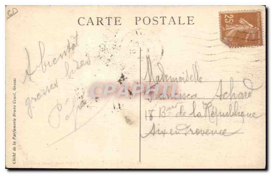 CPA Cueillette Triage des roses Cote d'Azur  — Rückseite