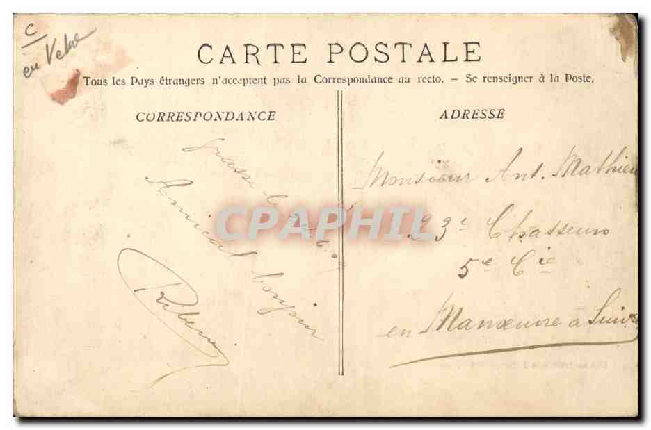CPA Cueillette du jasmin Cote d'Azur  — Rückseite