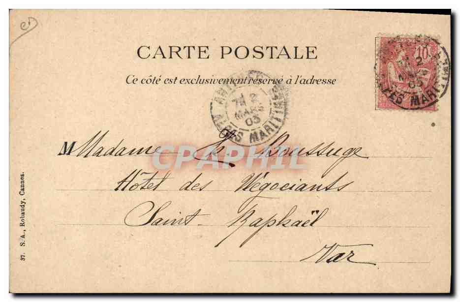 CPA Cueillette des cassies  — Rückseite
