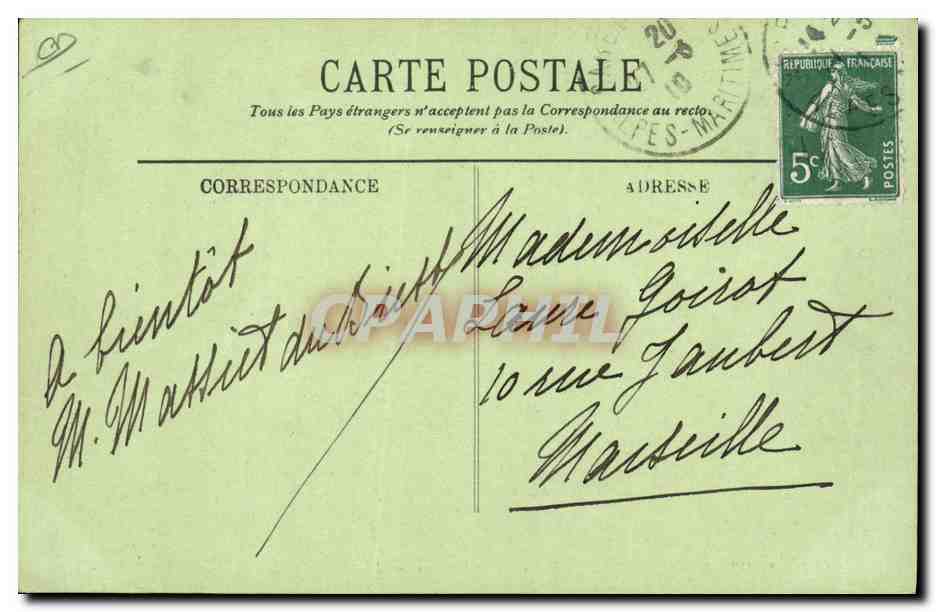 CPA Cueillette des tubereuses Cote d'Azur  — Rückseite